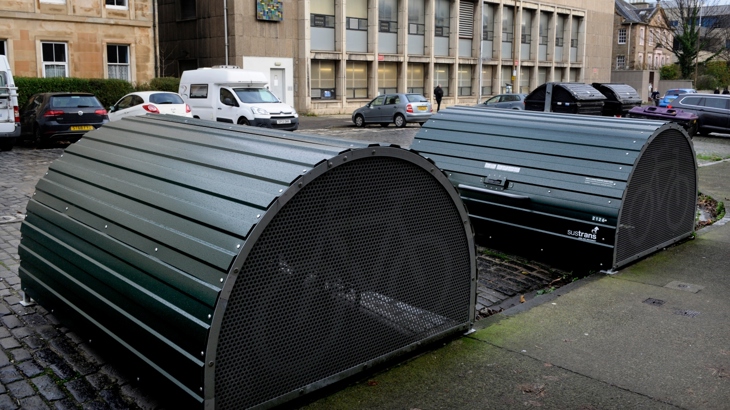 On-street Cyclehoop hangers pictures in Edinburgh