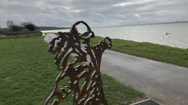 local hero footballer portrait bench in southampton