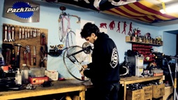 Alistair is pictured at work in BeCyCle's workshop.