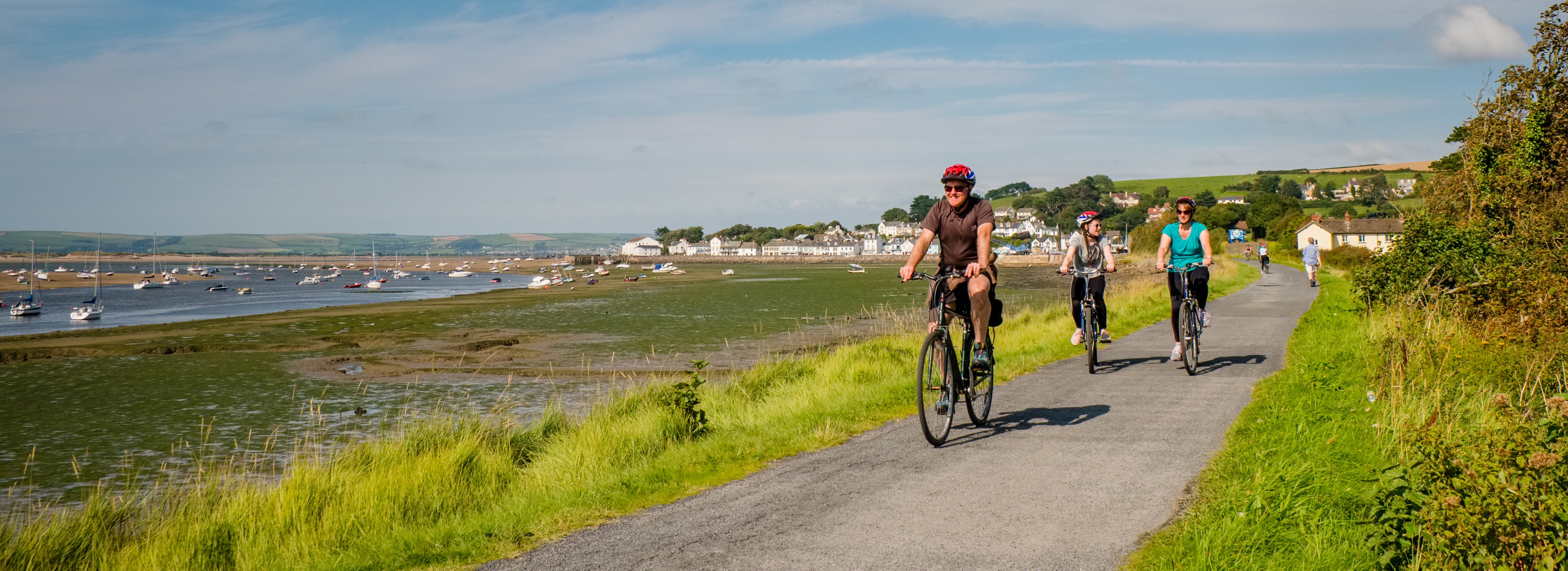group of people cycling on the Tarka Trail