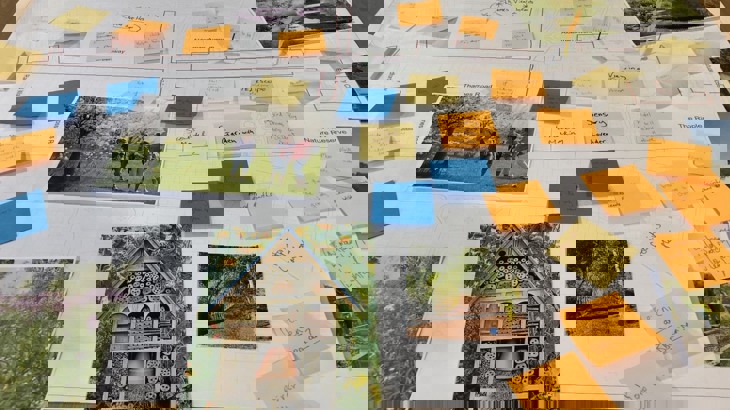 The board of ideas at the Collaborative Design Workshops For The Ripple Greenway Design