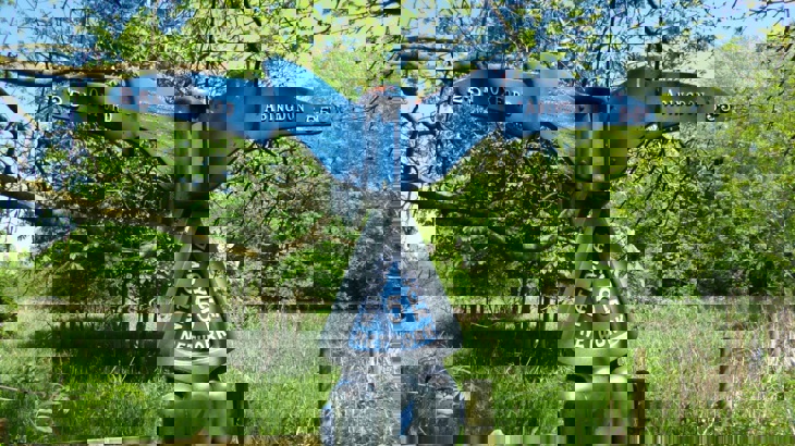 A millennium post on the National Cycle Network 