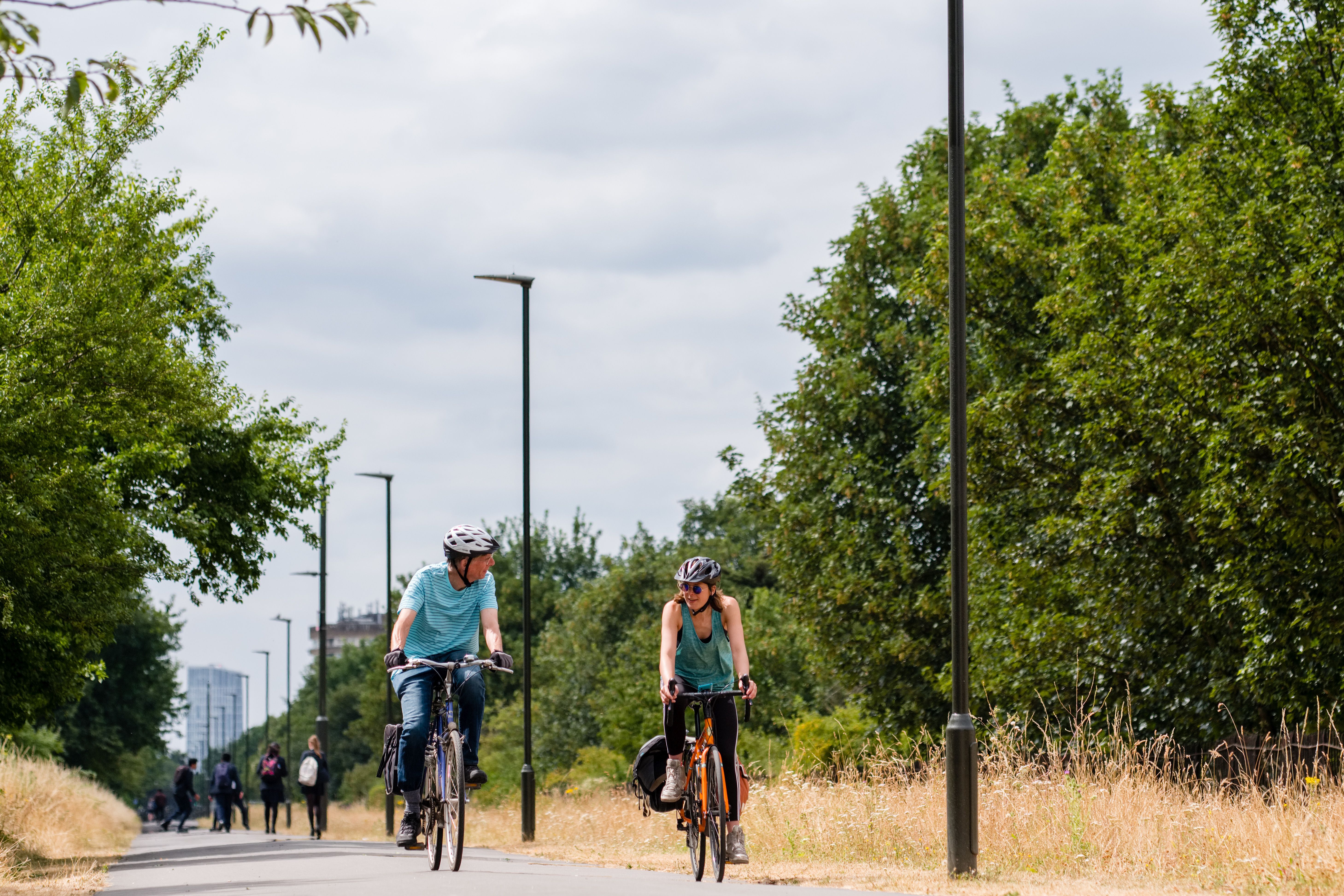 people on bikes greenway