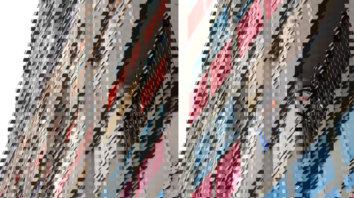 Bike stored on apartment balcony