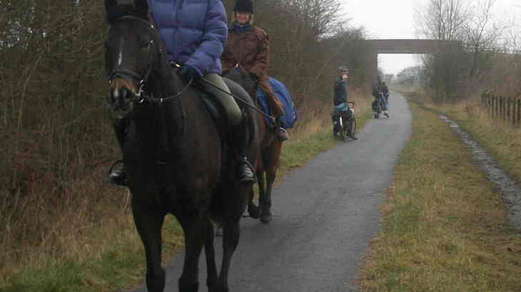 horses and walkers shared use path