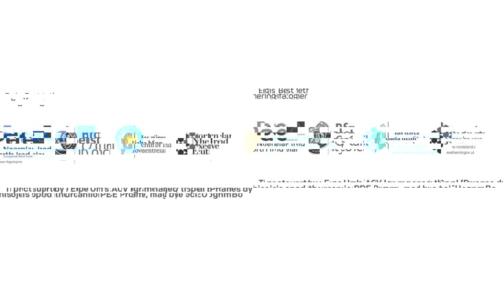 Forth Meadow Comunity Greenway funding banner made up of logos from: European Regional Development Fund, Peace IV Northern Ireland-Ireland, Belfast City Council, Government of Ireland and NI Executive logos