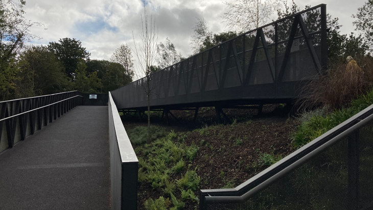 New access ramp leading to National Cycle Network Route 7 at Bowling Harbour, West Dunbartonshire