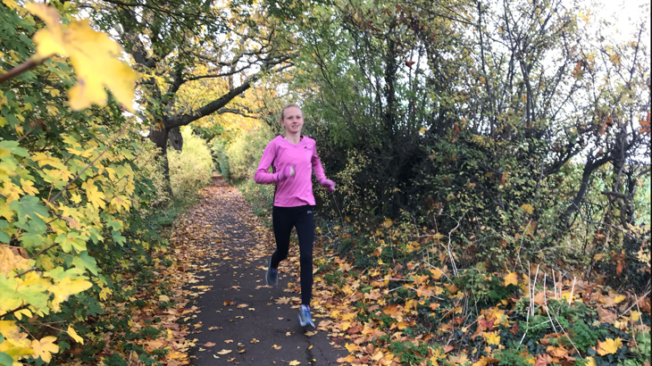 Dr Gemma Bridge, Running Mayor of Leeds running in the countryside