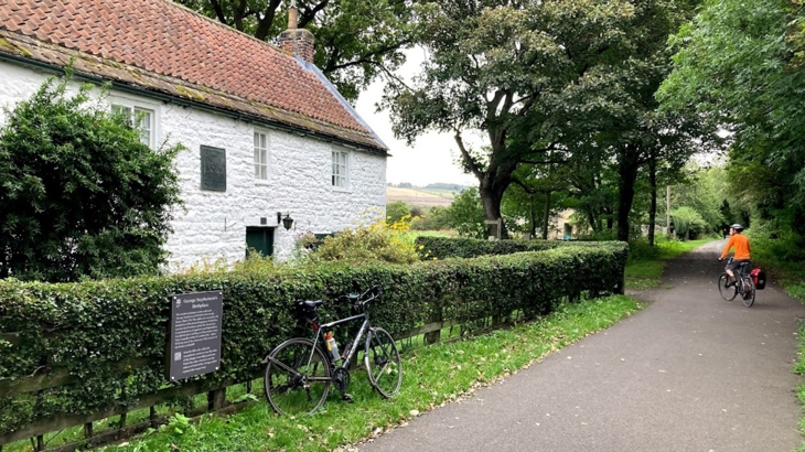 George Stephenson's birthplace, found on the Wylam Waggonway